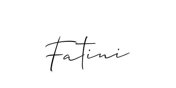 Make a short Fatini signature style. Manage your documents anywhere anytime using Allison_Script. Create and add eSignatures, submit forms, share and send files easily. Fatini signature style 2 images and pictures png