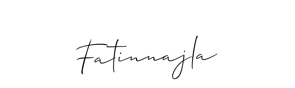 How to Draw Fatinnajla signature style? Allison_Script is a latest design signature styles for name Fatinnajla. Fatinnajla signature style 2 images and pictures png