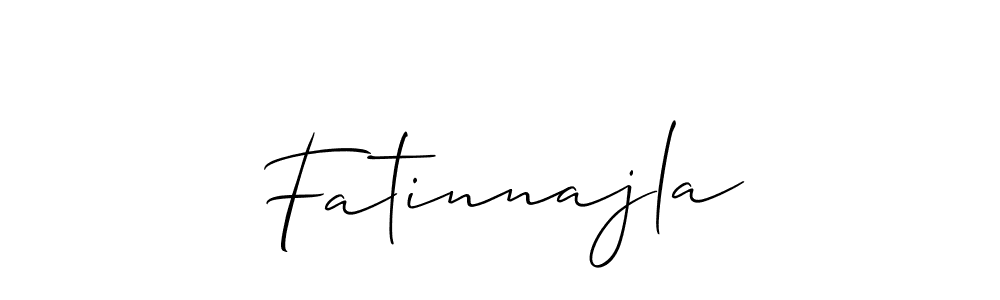 The best way (Allison_Script) to make a short signature is to pick only two or three words in your name. The name Fatinnajla include a total of six letters. For converting this name. Fatinnajla signature style 2 images and pictures png