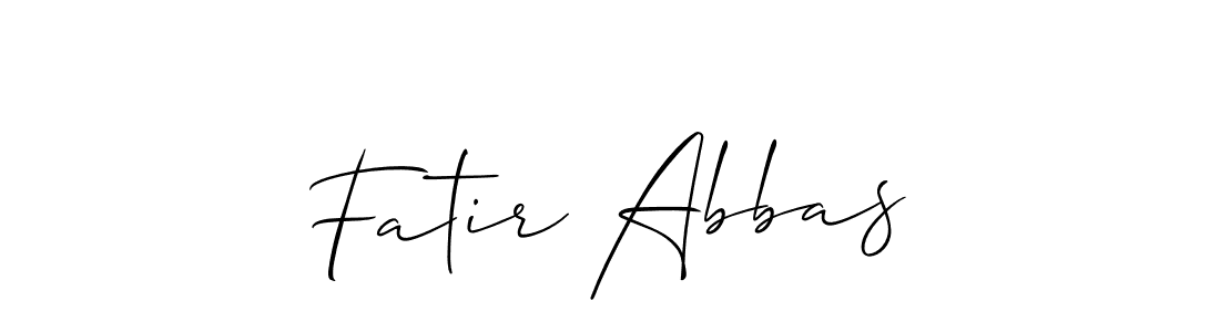 Allison_Script is a professional signature style that is perfect for those who want to add a touch of class to their signature. It is also a great choice for those who want to make their signature more unique. Get Fatir Abbas name to fancy signature for free. Fatir Abbas signature style 2 images and pictures png