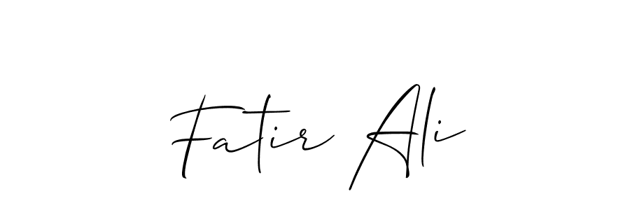 You can use this online signature creator to create a handwritten signature for the name Fatir Ali. This is the best online autograph maker. Fatir Ali signature style 2 images and pictures png