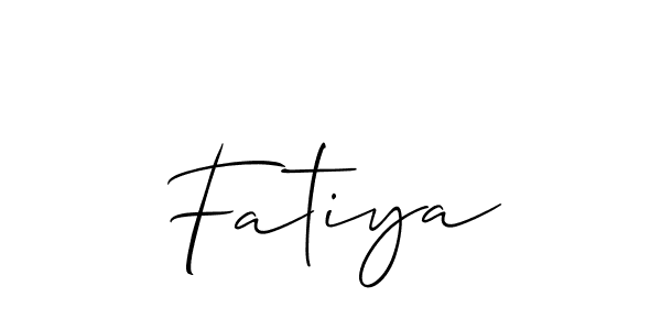 Create a beautiful signature design for name Fatiya. With this signature (Allison_Script) fonts, you can make a handwritten signature for free. Fatiya signature style 2 images and pictures png