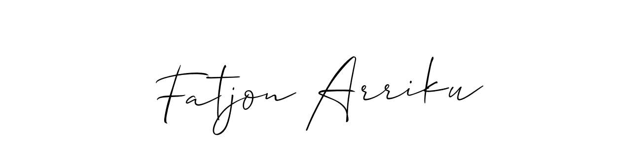 You can use this online signature creator to create a handwritten signature for the name Fatjon Arriku. This is the best online autograph maker. Fatjon Arriku signature style 2 images and pictures png