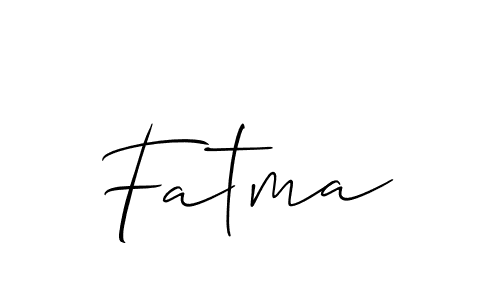 You should practise on your own different ways (Allison_Script) to write your name (Fatma) in signature. don't let someone else do it for you. Fatma signature style 2 images and pictures png