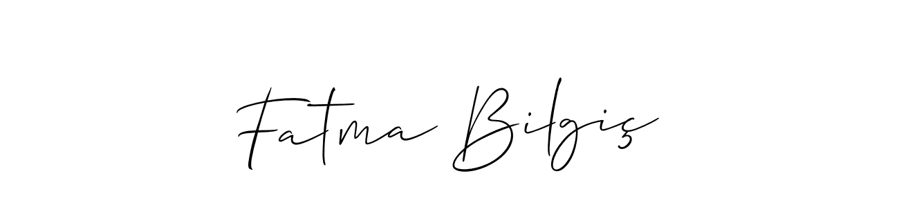 The best way (Allison_Script) to make a short signature is to pick only two or three words in your name. The name Fatma Bilgiç include a total of six letters. For converting this name. Fatma Bilgiç signature style 2 images and pictures png