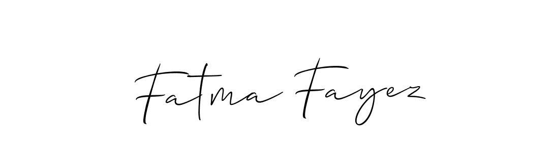 The best way (Allison_Script) to make a short signature is to pick only two or three words in your name. The name Fatma Fayez include a total of six letters. For converting this name. Fatma Fayez signature style 2 images and pictures png