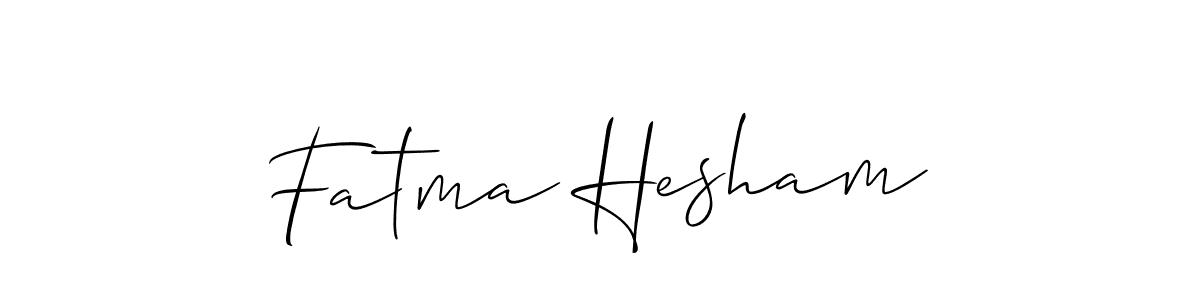 Create a beautiful signature design for name Fatma Hesham. With this signature (Allison_Script) fonts, you can make a handwritten signature for free. Fatma Hesham signature style 2 images and pictures png