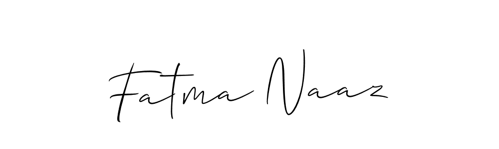 Also we have Fatma Naaz name is the best signature style. Create professional handwritten signature collection using Allison_Script autograph style. Fatma Naaz signature style 2 images and pictures png