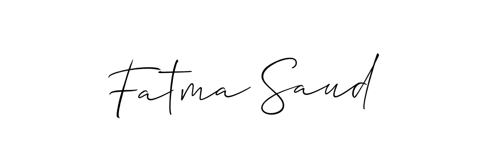 if you are searching for the best signature style for your name Fatma Saud. so please give up your signature search. here we have designed multiple signature styles  using Allison_Script. Fatma Saud signature style 2 images and pictures png