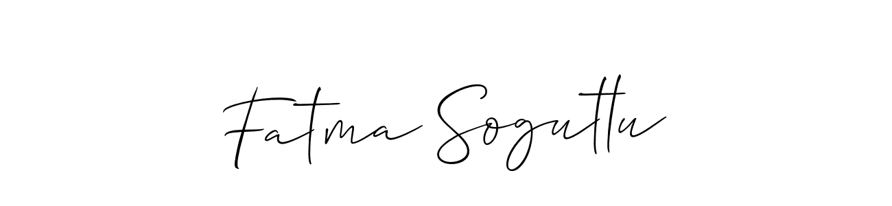 The best way (Allison_Script) to make a short signature is to pick only two or three words in your name. The name Fatma Sogutlu include a total of six letters. For converting this name. Fatma Sogutlu signature style 2 images and pictures png