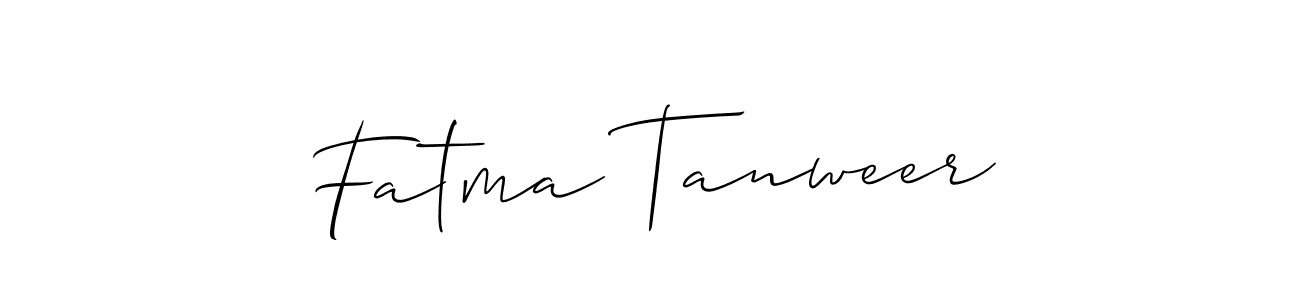 Also we have Fatma Tanweer name is the best signature style. Create professional handwritten signature collection using Allison_Script autograph style. Fatma Tanweer signature style 2 images and pictures png