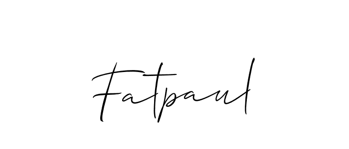 Once you've used our free online signature maker to create your best signature Allison_Script style, it's time to enjoy all of the benefits that Fatpaul name signing documents. Fatpaul signature style 2 images and pictures png