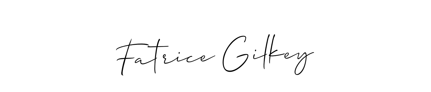 Design your own signature with our free online signature maker. With this signature software, you can create a handwritten (Allison_Script) signature for name Fatrice Gilkey. Fatrice Gilkey signature style 2 images and pictures png