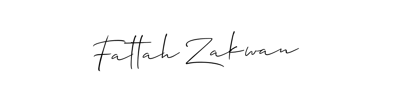 You should practise on your own different ways (Allison_Script) to write your name (Fattah Zakwan) in signature. don't let someone else do it for you. Fattah Zakwan signature style 2 images and pictures png