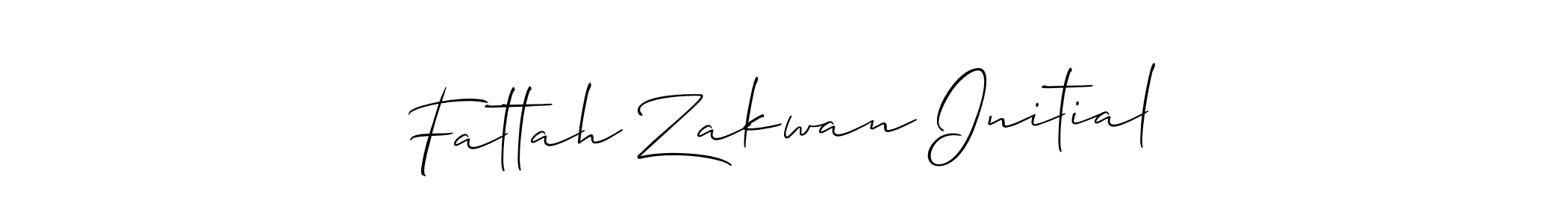 Use a signature maker to create a handwritten signature online. With this signature software, you can design (Allison_Script) your own signature for name Fattah Zakwan Initial. Fattah Zakwan Initial signature style 2 images and pictures png