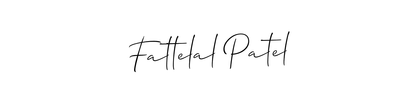 Similarly Allison_Script is the best handwritten signature design. Signature creator online .You can use it as an online autograph creator for name Fattelal Patel. Fattelal Patel signature style 2 images and pictures png