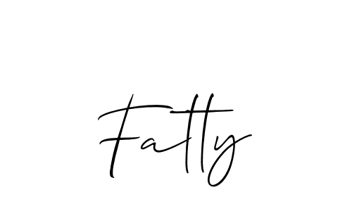 How to make Fatty signature? Allison_Script is a professional autograph style. Create handwritten signature for Fatty name. Fatty signature style 2 images and pictures png