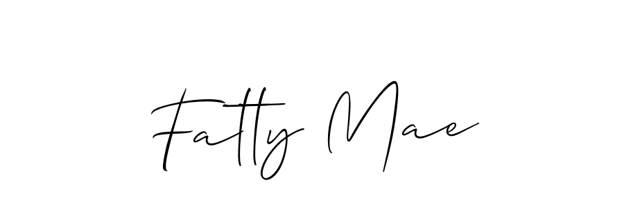 How to make Fatty Mae signature? Allison_Script is a professional autograph style. Create handwritten signature for Fatty Mae name. Fatty Mae signature style 2 images and pictures png