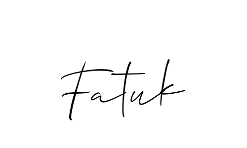 How to make Fatuk signature? Allison_Script is a professional autograph style. Create handwritten signature for Fatuk name. Fatuk signature style 2 images and pictures png