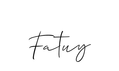 Design your own signature with our free online signature maker. With this signature software, you can create a handwritten (Allison_Script) signature for name Fatuy. Fatuy signature style 2 images and pictures png