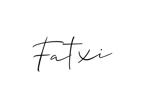 Make a short Fatxi signature style. Manage your documents anywhere anytime using Allison_Script. Create and add eSignatures, submit forms, share and send files easily. Fatxi signature style 2 images and pictures png