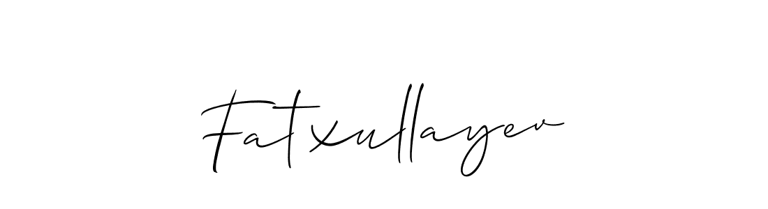 You should practise on your own different ways (Allison_Script) to write your name (Fatxullayev) in signature. don't let someone else do it for you. Fatxullayev signature style 2 images and pictures png