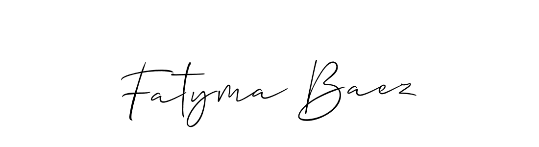 Create a beautiful signature design for name Fatyma Baez. With this signature (Allison_Script) fonts, you can make a handwritten signature for free. Fatyma Baez signature style 2 images and pictures png