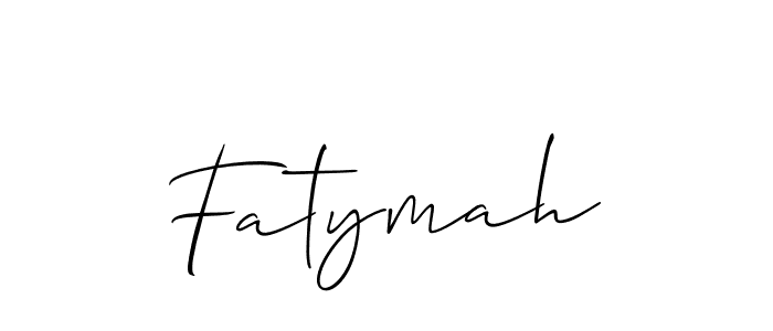 Also we have Fatymah name is the best signature style. Create professional handwritten signature collection using Allison_Script autograph style. Fatymah signature style 2 images and pictures png