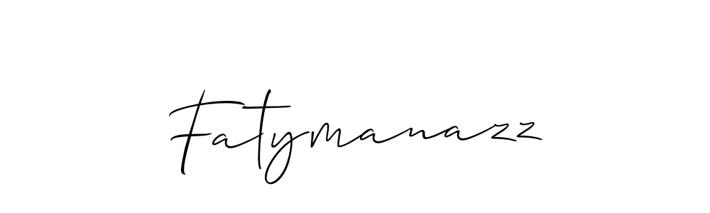 The best way (Allison_Script) to make a short signature is to pick only two or three words in your name. The name Fatymanazz include a total of six letters. For converting this name. Fatymanazz signature style 2 images and pictures png