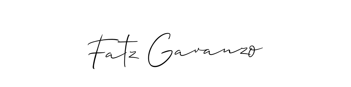 Make a beautiful signature design for name Fatz Gavanzo. With this signature (Allison_Script) style, you can create a handwritten signature for free. Fatz Gavanzo signature style 2 images and pictures png