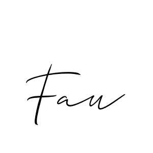 if you are searching for the best signature style for your name Fau. so please give up your signature search. here we have designed multiple signature styles  using Allison_Script. Fau signature style 2 images and pictures png