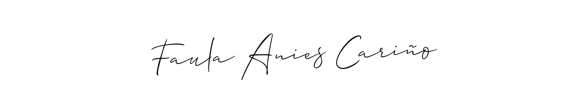 Faula Anies Cariño stylish signature style. Best Handwritten Sign (Allison_Script) for my name. Handwritten Signature Collection Ideas for my name Faula Anies Cariño. Faula Anies Cariño signature style 2 images and pictures png