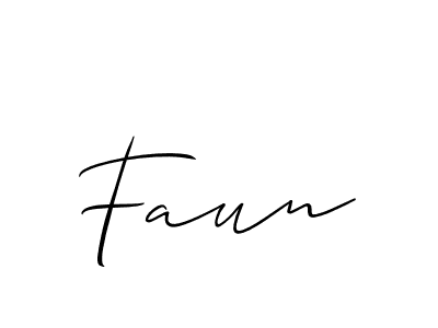 Use a signature maker to create a handwritten signature online. With this signature software, you can design (Allison_Script) your own signature for name Faun. Faun signature style 2 images and pictures png