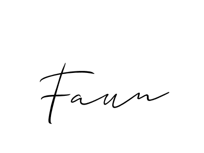 Use a signature maker to create a handwritten signature online. With this signature software, you can design (Allison_Script) your own signature for name Faun. Faun signature style 2 images and pictures png