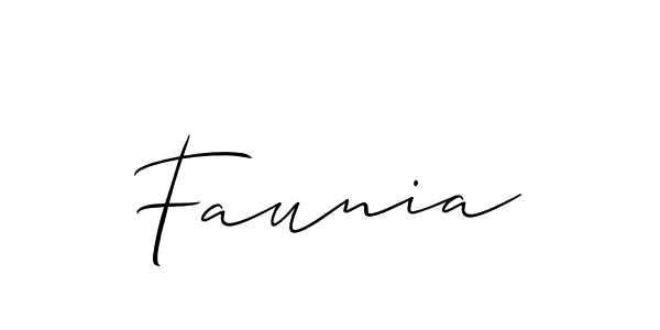 It looks lik you need a new signature style for name Faunia. Design unique handwritten (Allison_Script) signature with our free signature maker in just a few clicks. Faunia signature style 2 images and pictures png