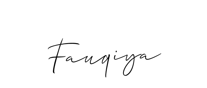 How to make Fauqiya signature? Allison_Script is a professional autograph style. Create handwritten signature for Fauqiya name. Fauqiya signature style 2 images and pictures png