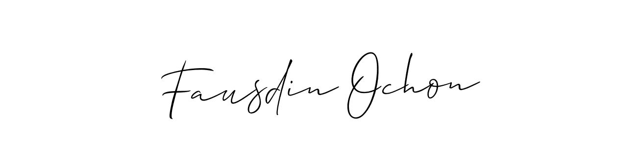 Create a beautiful signature design for name Fausdin Ochon. With this signature (Allison_Script) fonts, you can make a handwritten signature for free. Fausdin Ochon signature style 2 images and pictures png