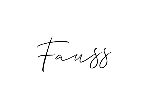 It looks lik you need a new signature style for name Fauss. Design unique handwritten (Allison_Script) signature with our free signature maker in just a few clicks. Fauss signature style 2 images and pictures png
