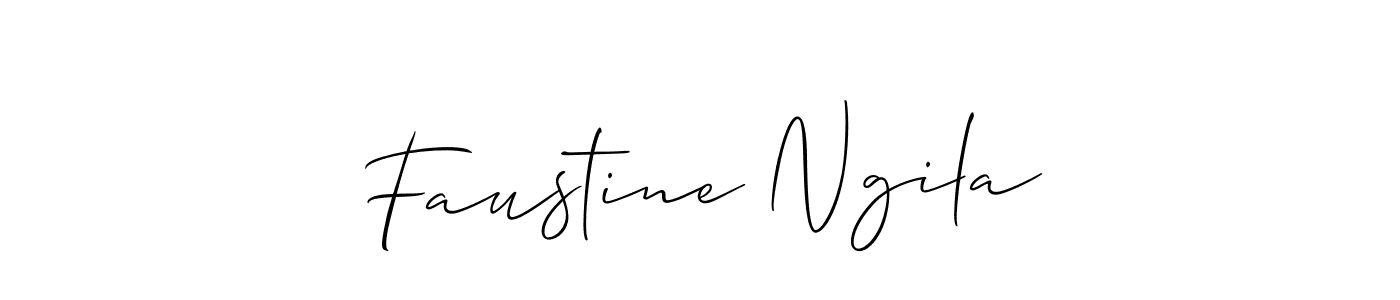 Similarly Allison_Script is the best handwritten signature design. Signature creator online .You can use it as an online autograph creator for name Faustine Ngila. Faustine Ngila signature style 2 images and pictures png