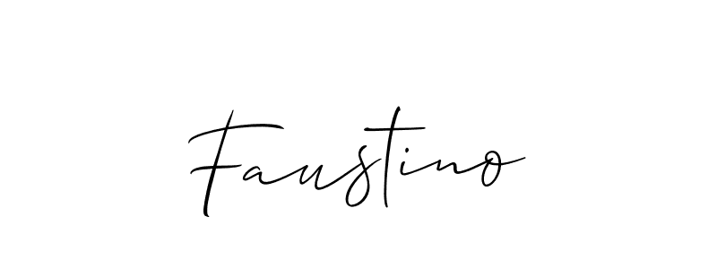 How to make Faustino signature? Allison_Script is a professional autograph style. Create handwritten signature for Faustino name. Faustino signature style 2 images and pictures png