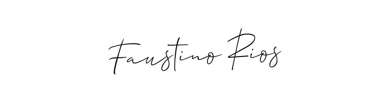 Make a short Faustino Rios signature style. Manage your documents anywhere anytime using Allison_Script. Create and add eSignatures, submit forms, share and send files easily. Faustino Rios signature style 2 images and pictures png