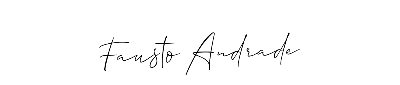 The best way (Allison_Script) to make a short signature is to pick only two or three words in your name. The name Fausto Andrade include a total of six letters. For converting this name. Fausto Andrade signature style 2 images and pictures png