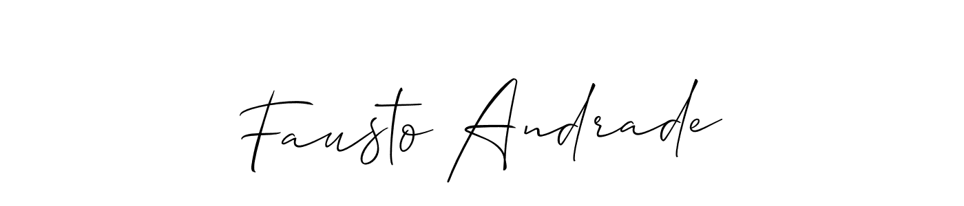 Use a signature maker to create a handwritten signature online. With this signature software, you can design (Allison_Script) your own signature for name Fausto Andrade. Fausto Andrade signature style 2 images and pictures png