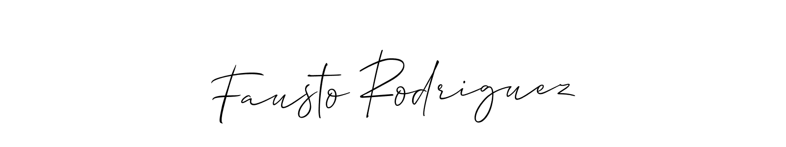 It looks lik you need a new signature style for name Fausto Rodriguez. Design unique handwritten (Allison_Script) signature with our free signature maker in just a few clicks. Fausto Rodriguez signature style 2 images and pictures png