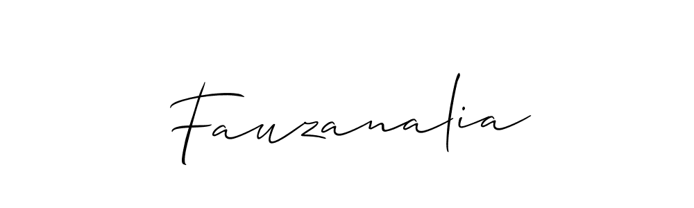 Use a signature maker to create a handwritten signature online. With this signature software, you can design (Allison_Script) your own signature for name Fauzanalia. Fauzanalia signature style 2 images and pictures png