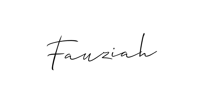 It looks lik you need a new signature style for name Fauziah. Design unique handwritten (Allison_Script) signature with our free signature maker in just a few clicks. Fauziah signature style 2 images and pictures png