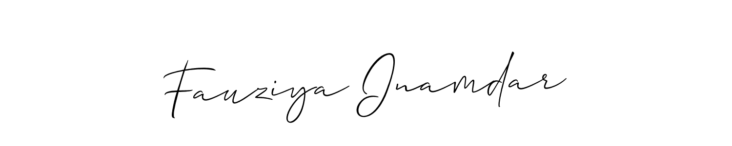 Make a beautiful signature design for name Fauziya Inamdar. Use this online signature maker to create a handwritten signature for free. Fauziya Inamdar signature style 2 images and pictures png