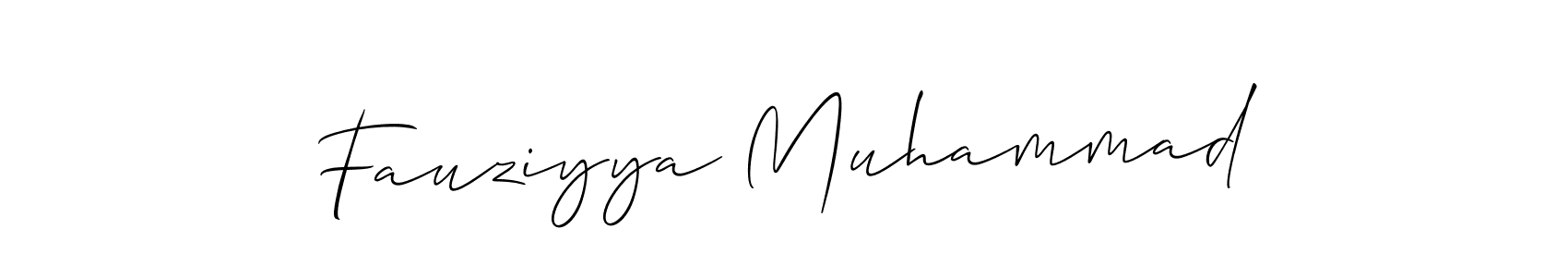 The best way (Allison_Script) to make a short signature is to pick only two or three words in your name. The name Fauziyya Muhammad include a total of six letters. For converting this name. Fauziyya Muhammad signature style 2 images and pictures png
