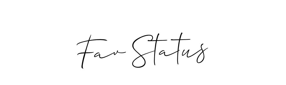 Create a beautiful signature design for name Fav Status. With this signature (Allison_Script) fonts, you can make a handwritten signature for free. Fav Status signature style 2 images and pictures png