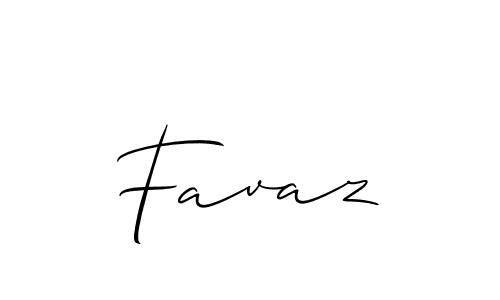 The best way (Allison_Script) to make a short signature is to pick only two or three words in your name. The name Favaz include a total of six letters. For converting this name. Favaz signature style 2 images and pictures png